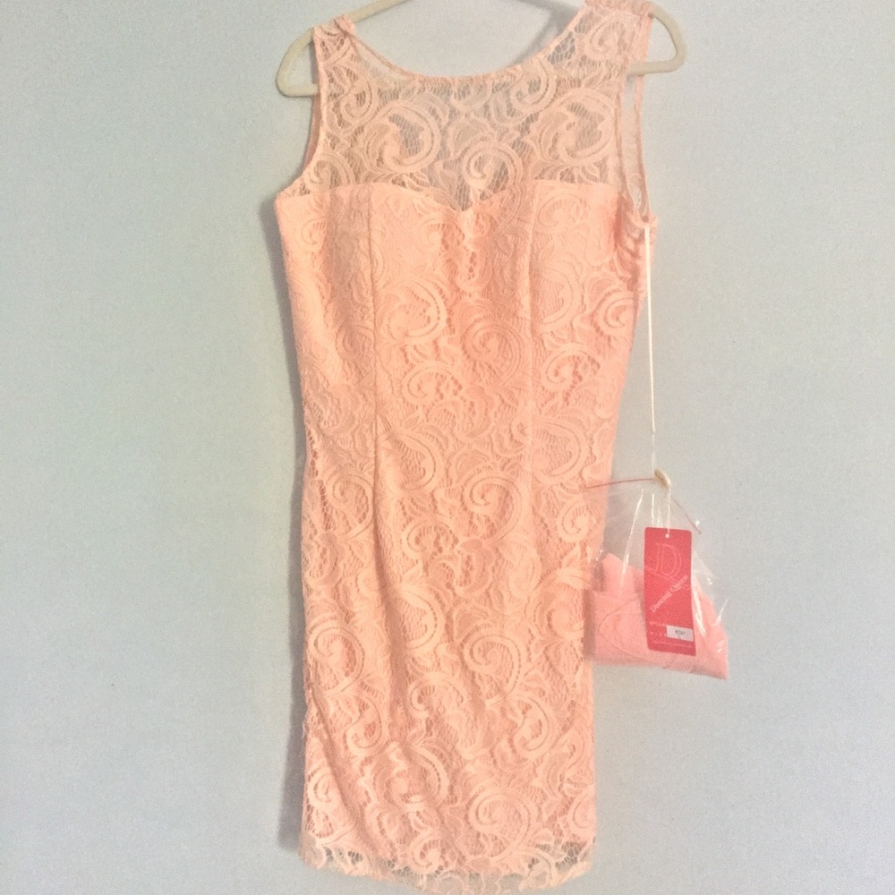 Short Bodycon Coral Event Dress Size Large
